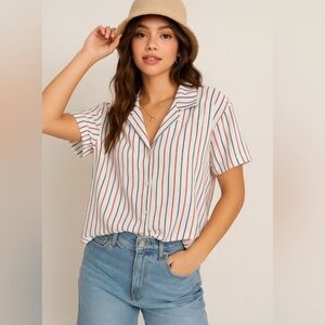 Felicite cotton striped shirt - size 1/small